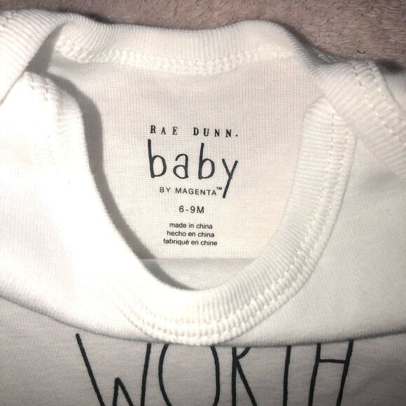 NWOT Baby 6-9M Rae Dunn Worth The Wait Onesie - Picture 2 of 4